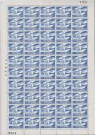1961. DANMARK. 60 ØRE SAS In Never Hinged Sheet (50 Stamps) With Margin Number 1702.  (Michel 388x) - JF538678 - Storia Postale