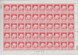 1959. DANMARK. 30 + 5 ØRE RED CROSS In Never Hinged Sheet (50 Stamps) With Margin Number 1521... (Michel 375) - JF538680 - Covers & Documents