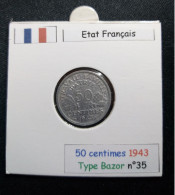 France 1943 50 Centimes Type Bazor (réf Gadoury N°425) - 50 Centimes