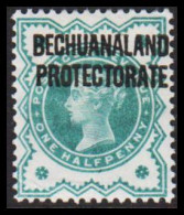 1902. BECHUANALAND. BECHUANALAND PROTECTORATE Overprint On ONE HALFPENNY Victoria. Hinged.  (MICHEL 52) - JF538777 - 1885-1964 Bechuanaland Protectorate