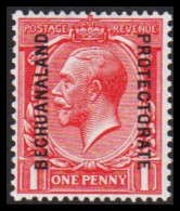 1913-1920. BECHUANALAND. BECHUANALAND PROTECTORATE Overprint On ONE PENNY Georg V. Hinged.  (MICHEL 61) - JF538781 - 1885-1964 Protectorat Du Bechuanaland