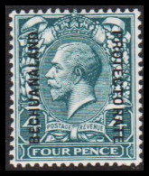 1913-1920. BECHUANALAND. BECHUANALAND PROTECTORATE Overprint On FOUR PENCE Georg V. Hinged.  (MICHEL 66) - JF538785 - 1885-1964 Bechuanaland Protectorate
