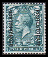 1913-1920. BECHUANALAND. BECHUANALAND PROTECTORATE Overprint On FOUR PENCE Georg V. Hinged.  (MICHEL 66) - JF538785 - 1885-1964 Herrschaft Von Bechuanaland