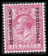 1913-1920. BECHUANALAND. BECHUANALAND PROTECTORATE Overprint On SIX PENCE Georg V. Hinged.  (MICHEL 67) - JF538786 - 1885-1964 Bechuanaland Protectorate