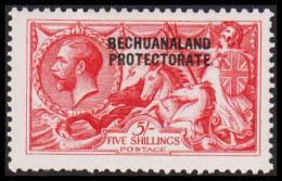 1914-1923. BECHUANALAND. BECHUANALAND PROTECTORATE Overprint On Georg V. Seahorses 5/- FIVE SH... (MICHEL 70) - JF538789 - 1885-1964 Protectoraat Van Bechuanaland