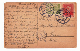 Post Card 1927 Poznań Gniezno Katedra Posen Poland Polska Pologne Polen Roma Italia - Covers & Documents