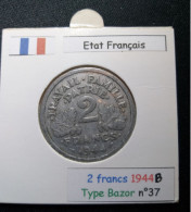 France 1944B 2 Francs Type Bazor (réf Gadoury N°536) - 2 Francs