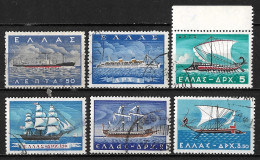 GREECE 1958 Greek Merchant Marine Complete Used Set Vl. 740 / 745 - Used Stamps