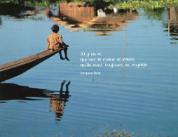 CPM - MYANMAR - BIRMANIE - LAC INLE - TEXTE DE JACQUES BREL - Myanmar (Burma)