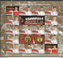 2014 Polen Mi. 4725-40**MNH  Gewinn Der Volleyball-Weltmeisterschaft. - Nuevos