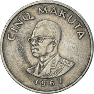 Monnaie, Congo, 5 Makuta, 1967 - Congo (Repubblica Democratica 1964-70)