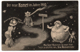 Comète De Halley. Allemagne. Carte Humoristique - Astronomie