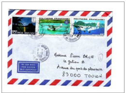 Pli   Polynésie  09 06 1990. Avions. - Covers & Documents