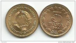 Yugoslavia 5 Para 1965. KM#42 High Grade - Jugoslawien