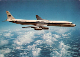 ! Ansichtskarte  SAS Flugzeug, Douglas DC-8-63, Jetliner - 1946-....: Era Moderna