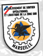 Ecusson PVC PROTECTION CIVILE MARSEILLE Etablissement De Soutien Opérationnel Et Logistique De La Zone Sud - Pompieri