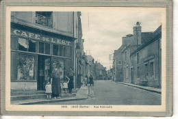 CPA - LOUé (72) - Aspect Du Café De L'Est A L'angle De La Rue Nationale Dans Les Années 20 - Loue