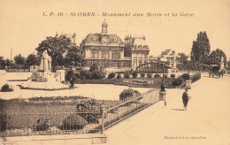 St Omer * Place Parc Jadin , Monument Aux Morts Et La Gare - Saint Omer