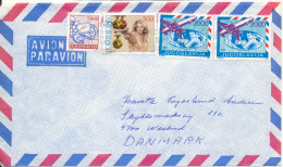 Yugoslavia Air Mail Cover Sent To Denmark 1989 Topic Stamps - Posta Aerea