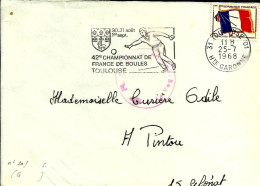 Lettre  EMA  Franchise Militaire Championnat De Boules France Petanque  31 Toulouse   A1/57 - Bowls