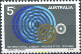 161198 MNH AUSTRALIA 1969 50 ANIVERSARIO DE LA ORGANIZACION INTERNACIONAL DEL TRABAJO - Ungebraucht