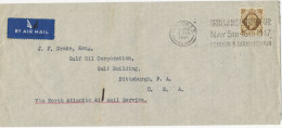 GB 1947, GVI 1sh On Very Fine Used Large Envelope (very Early Usage Of This Postage Rate – Since 17.1.1947) With NORTH - Briefe U. Dokumente