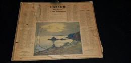 Grand CALENDRIER PTT ALMANACH 1928 Des Postes Et Télégraphes 16 Charente Ligne  Chemin De Fer Illustration Bord De Mer - Grand Format : 1921-40