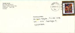 Canada Cover Sent To Denmark 8-12-1995 Single Franked ART Painting - Briefe U. Dokumente