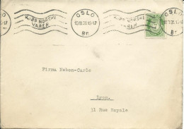 NORVEGE LETTRE 7 O OSLO POUR LYON ( RHONE ) DE 1931 LETTRE COVER - Briefe U. Dokumente