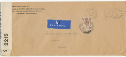 GB 24.4.1940, GVI 5d Single Postage On Censor Airmail Cover With Slogan „LONDON N.I. / A POST EARLY IN THE DAY“ From LON - Briefe U. Dokumente