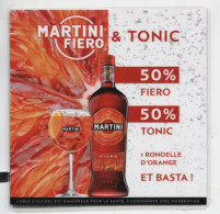 LA REUNION - Balise De Produit / Gondole MARTINI  50% Fiero 50% Tonic 1 Rondelle D'orange Et Basta - Afiches