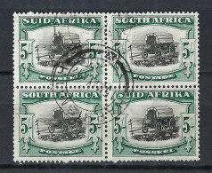 UNION SUD-AFRICAINE Ca. 1927-28: Bloc De 4 De Y&T 29 Obl. - Used Stamps