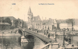 BELGIQUE - Liège - Vue Sur La Poste Et La Passerelle - Carte Postale Ancienne - Liege