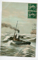 MARINE  Bateau Remorqueur   Secours  Bateau En Détresse  En Pleine Mer  Tempete   1912 écrite  D18  2019  - Tugboats