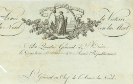 Armee Du Nord Pichegru (1761-1804) General Autographe Menin Belgique 1794 Fleurus - Historische Personen