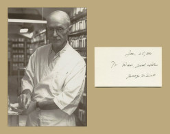 George Davis Snell (1903-1996) - Geneticist - Signed Card + Photo - 1991 - Nobel Prize - Inventori E Scienziati