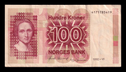 Noruega Norway 100 Kroner 1992 Pick 43d Mbc/Ebc Vf/Xf - Norwegen