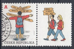 CZECH REPUBLIC 714,used,falc Hinged - Oblitérés