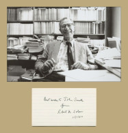 Robert Solow - American Economist - Signed Card + Photo - 1987 - Nobel Prize - Inventeurs & Scientifiques