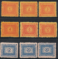 INDOCHINE Timbres-Taxe N°75*à 83* Neufs Charnières TB Cote : 4€00 - Strafport