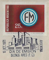 Argentina 1971 First Day Cover FDC 30 Years Military Manufacturing Fabricaciones Militares From Buenos Aires - FDC