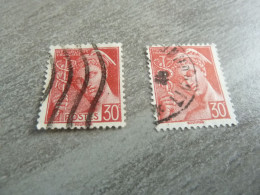 Type Mercure - 30c. - Yt 412 -  1 Rouge Foncé Et 1 Rouge Pale -  Oblitérés - Année 1940 - - 1938-42 Mercurio