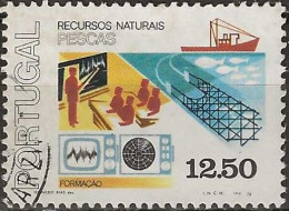 PORTUGAL 1978 Natural Resources. Fish - 12e.50 - Trawler, Radar And Lecture  FU - Oblitérés