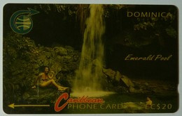 DOMINICA - GPT - 4CDMB - $20 - DOM-4B - Emerald Pool - White Strip - Used - Dominica