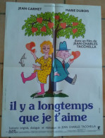 AFFICHE CINEMA FILM IL Y A LONGTEMPS QUE JE T'AIME DUBOIS CARMET TACCHELLA 1979 TBE DESSIN TOM JOHN LYNCH - Affiches & Posters