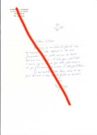 AUTOGRAPHE Lettre écrite Et Signée De Henri-Paul EYDOUX 1983 - Politiek & Militair