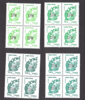 SPM - 2012 - Blocs De 4 Des N° 1038 à 1041 - Neufs ** - Marianne De Beaujard "Lettre Verte" - 20g, 50g, 100g Et 250g - Unused Stamps