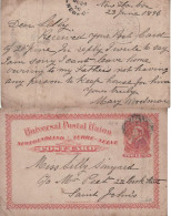 NEWFOUNDLAND 1896 POSTCARD SENT TO ST.JOHN'S - Postal Stationery