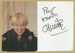 Mimie Mathy - Humoriste Et Actrice - Feuillet Dédicacé + Photo - 1999 - Acteurs & Comédiens