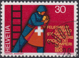 1970 Schweiz ° Zum: CH 477, Mi: CH 919, Feuerwehr-Verband - Sapeurs-Pompiers